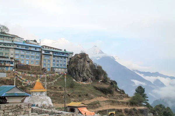 Strzał Szlaku Everest Basecamp Namche Bazaar Nepalu — Zdjęcie stockowe