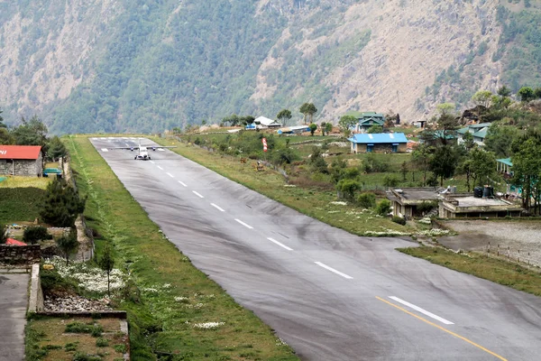 Fotografía Del Famoso Aeropuerto Lukla Nepal — Foto de Stock