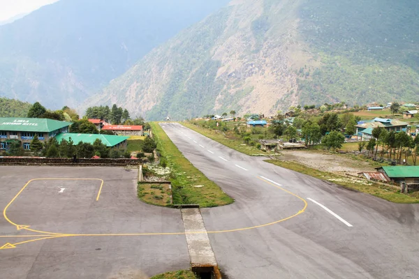 Tournage Célèbre Aéroport Lukla Népal — Photo