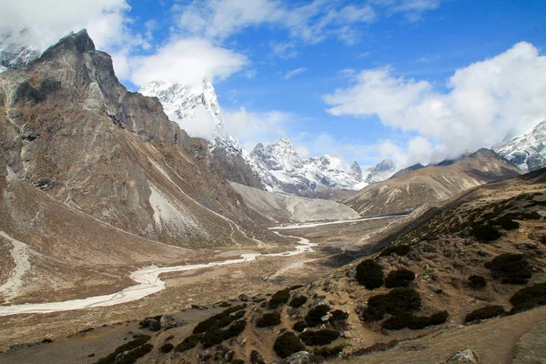 Tiro Trilha Everest Basecamp Nepal — Fotografia de Stock