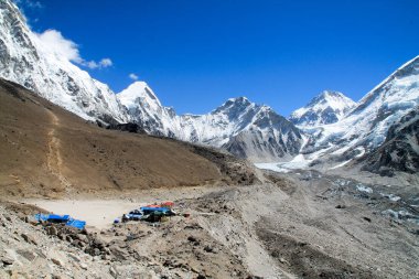 Nepal 'deki Everest Temel Alanı' ndan çekilmiş.