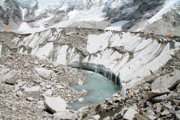 Everest Basecamp Nyomvonaláról Lőtték Nepálban — Stock Fotó