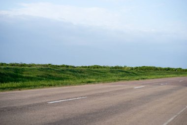 yol yeşil çim kaplı alanlarda