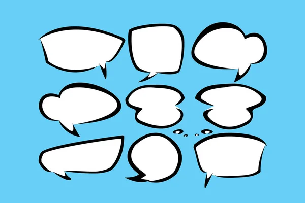Set of stickers of speech bubbles. — Stock Photo, Image