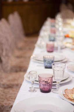 restoranda uzun süre hizmet bayram table.festive tablo. Kutlama restaurant.place café.banquet tablosunda ziyafet salonu iç