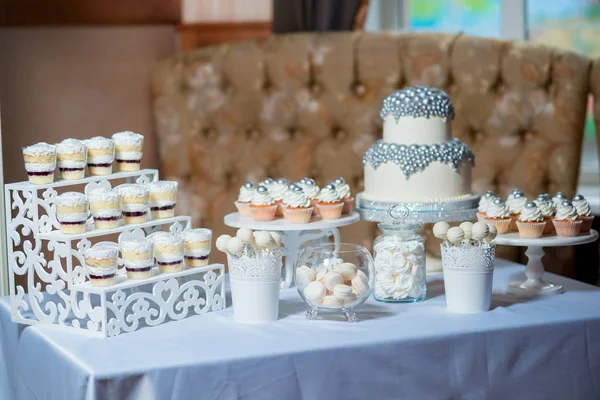 Casamento Restaurante Mesa Candybar — Fotografia de Stock