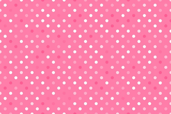 Pink polka dot. Wide Seamless pattern Vector background. Kids surface design — Stock Vector