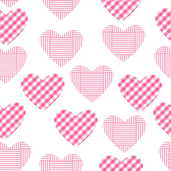 Seamless Pattern Colored Hearts — Stock Vector