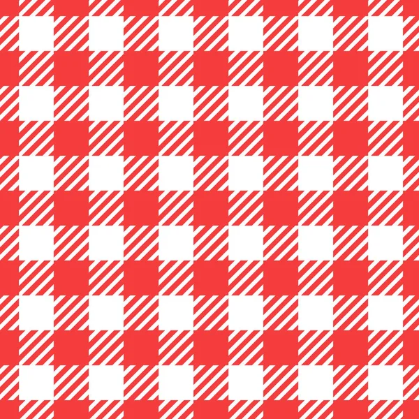 Vector Seamless pattern. Cell background red color fashion cloth cage. Abstract checkered backdrop on white. — Stock Vector