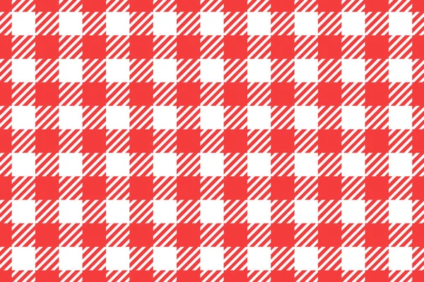 Vector Wide Seamless pattern. Cell background red color fashion cloth cage. Abstract checkered backdrop on white. — Stock Vector