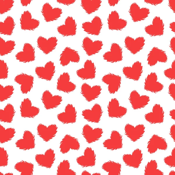 Herz nahtlose Muster roten und weißen Hintergrund. Vektor Design Oberfläche Valentinstag — Stockvektor