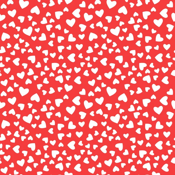 Herz nahtlose Muster roten und weißen Hintergrund. Vektor Design Oberfläche Valentinstag — Stockvektor