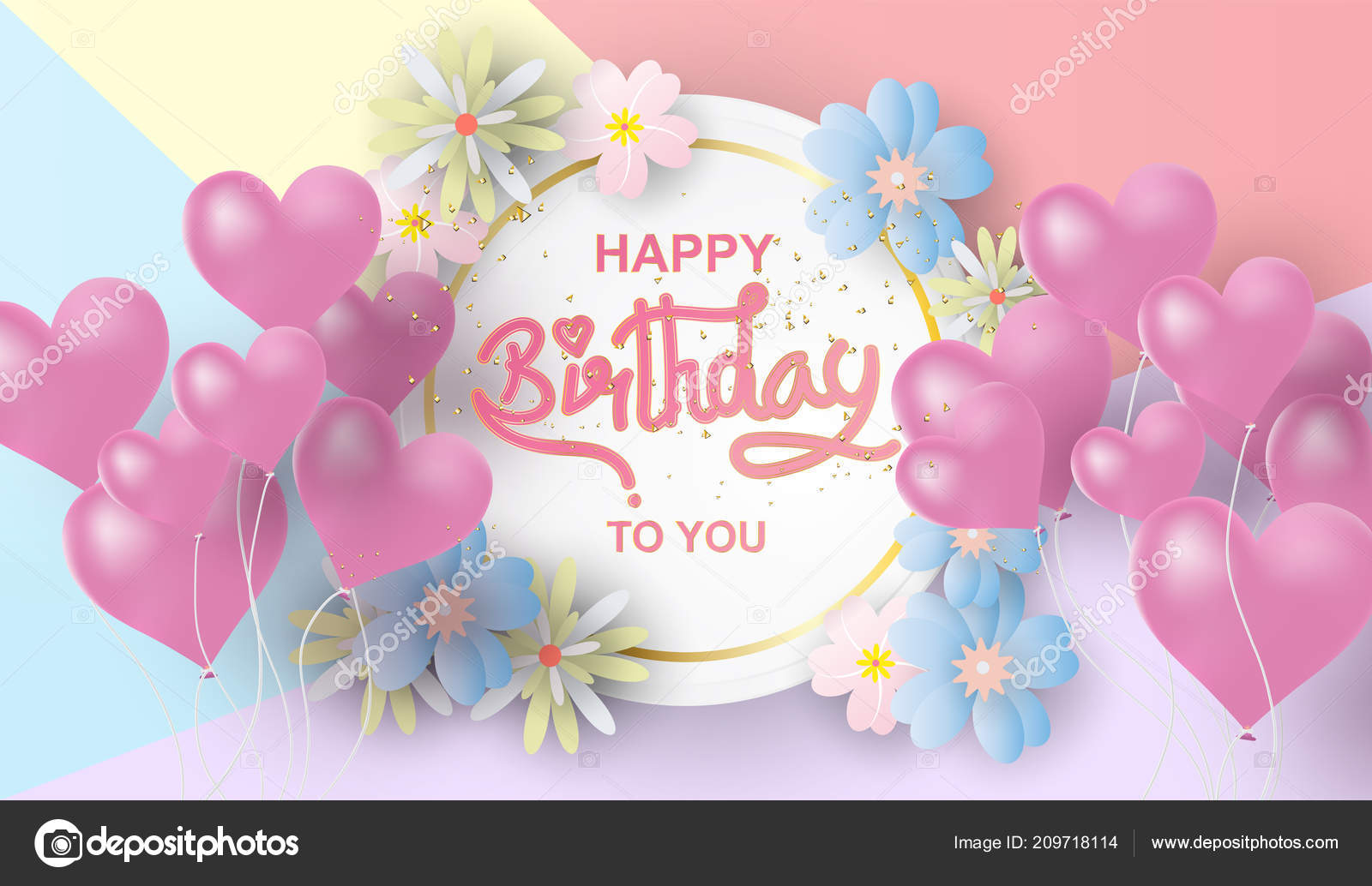 Paper Art Happy Birthday Elements Background Vector Design Greetings Card  Stock Vector Image by ©S-Design13 #209718114