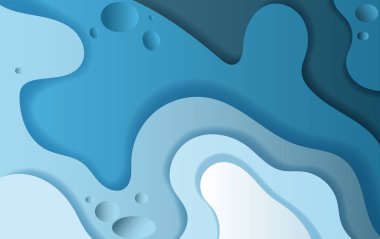 Kağıt Sanat ve el sanatları, soyut eğrisi şekil mavi gökyüzü background,circle,vector.illustration