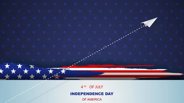 Usa Bandiera Americana Happy 4Th July Background Giorno Indipendenza Banner — Foto Stock