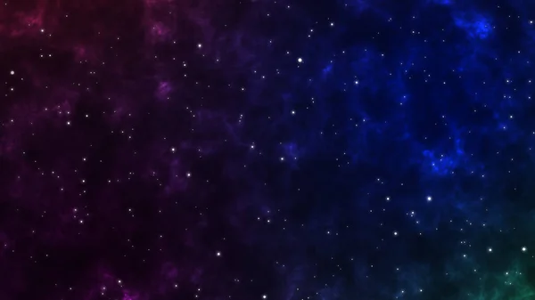 超新星カラフルな光が輝く銀河空間の星のフィールドを移動します 宇宙星雲青の背景移動グラフィックと星の回転星雲 — ストック写真