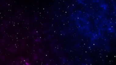 Süpernova renkli bir ışık parlaması olarak uzayda yıldız alanlarında seyahat etmenin 4K görüntüsü. Uzay bulutsusu mavi arkaplanı yıldız uzay dönüş bulutsusu (Video galaksisi döngüsü) ile hareket grafiği).