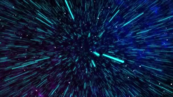 Abstract Eenvoudige Creatieve Kosmische Achtergrond Hyper Springt Een Andere Melkwegster — Stockvideo