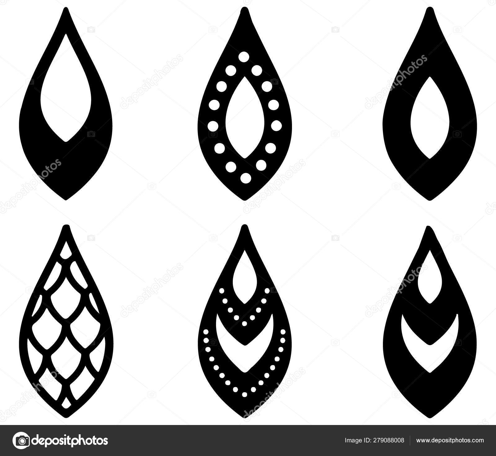 Download Tear drop earrings. Pendant. Laser cut template. Earrings ...
