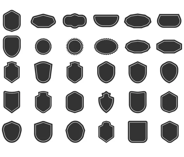 空白のレトロ ビンテージ バッジと labels.eps10 のセット — ストックベクタ