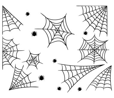 örümcek ağ tek renkli. vektör illüstrasyon.