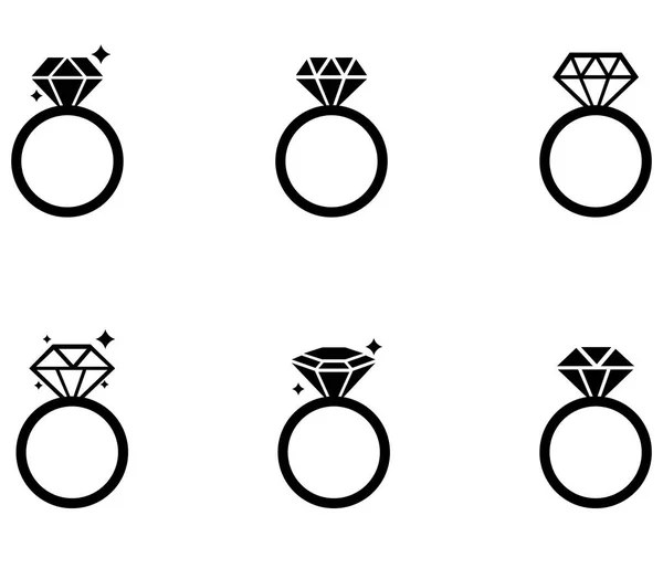 Diamond engagement ring vector icon Royalty Free Stock Vectors