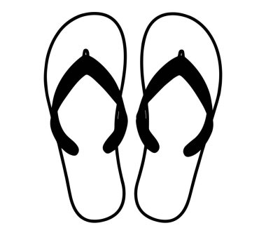 izole simge vektör çizim tasarım flip flop