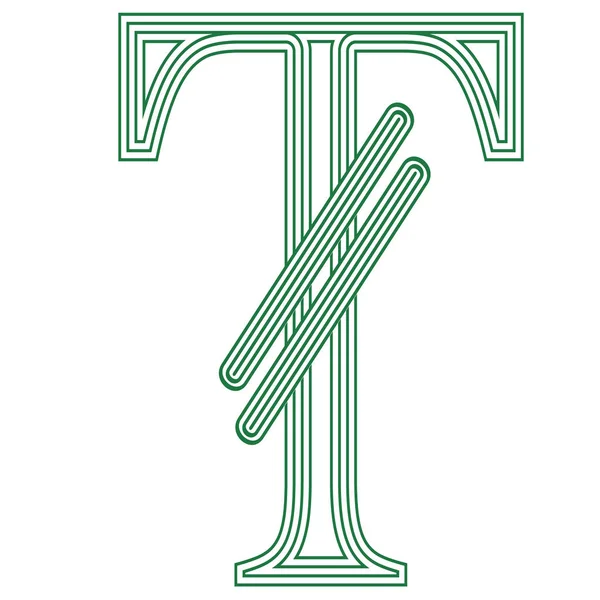 Tugrik Mongoliet valuta symbol ikonen randig vektorillustration — Stock vektor