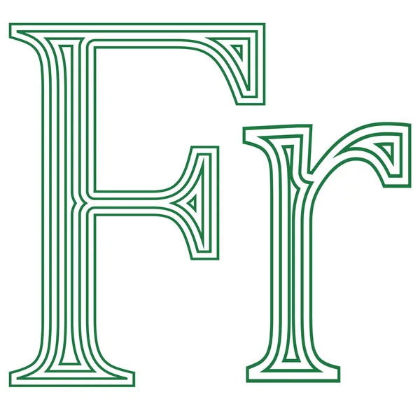 Frank Switzerland symbool valuta eenheid pictogram gestreepte vectorillustratie — Stockvector