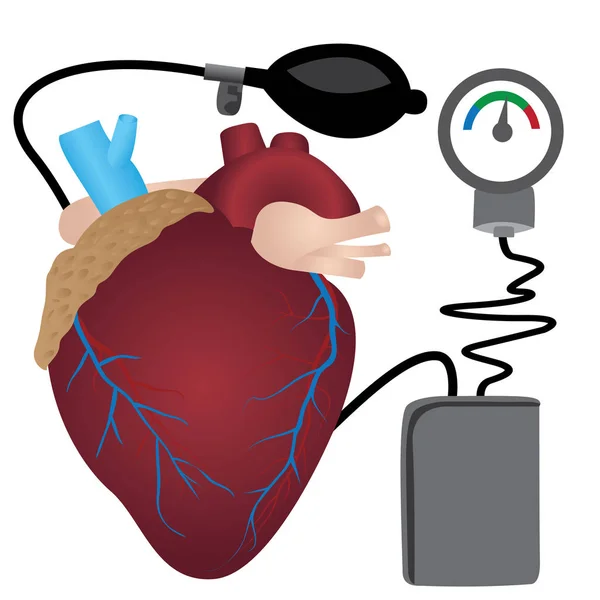 Illustrazione del vettore di misurazione della pressione sanguigna — Vettoriale Stock