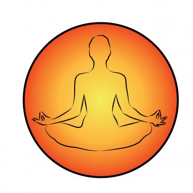 Yoga poz logosu bir kız