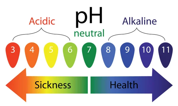 Επίπεδο pH που δείχνει την ασθένεια — Διανυσματικό Αρχείο