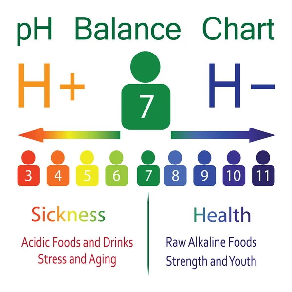 PH-érték Ballance chart — Stock Vector