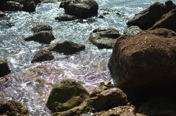 Натуральный Камень Серого Цвета Текстурированный Фон — стоковое фото