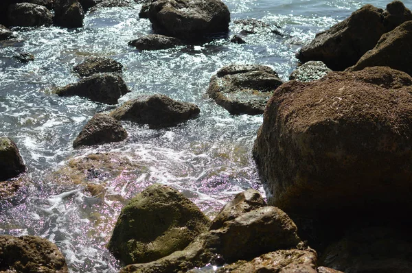 Φυσική Πέτρα Γκρι Χρώμα Υφή Φόντου — Φωτογραφία Αρχείου