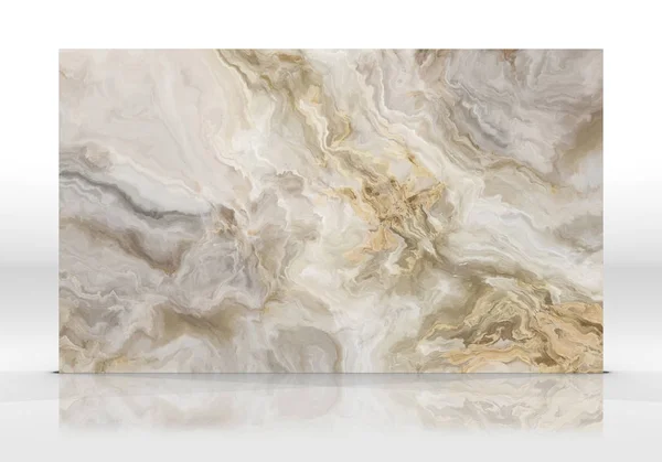 Altın mermer döşeme yansımaları ve gölgeler ile beyaz arka plan üzerinde duruyor. Doku tasarımı için. 2D çizim. Doğal güzellik