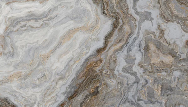 Kıvırcık gri ve altın damarlı beyaz mermer desenli. Soyut doku ve arkaplan. 2B illüstrasyon