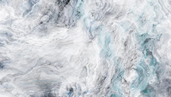 Beyaz onyx Soyut doku ile mavi kapanımlar parçasına. Açık renkli. 2D çizim. Doğal güzellik