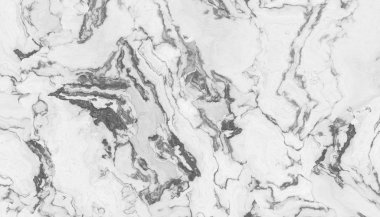 Beyaz mermer desen kıvırcık gri ve siyah damarlı. Soyut doku ve arka plan. 2D çizim