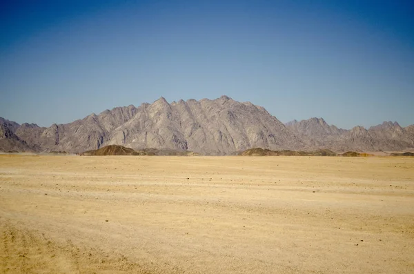 Desert Mountains Blue Sky Stock Photo