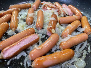 Lezzetli Asya yemeklerinin yakın görüntüsü