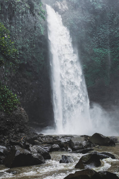 Bali waterfall Nung-Nung in deep jungles