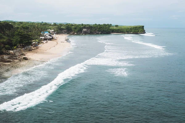 Panoramablick Auf Den Breiten Sandstrand Von Balangan Bali — Stockfoto