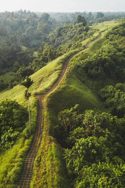 Aerial View Campuhan Ridge Walk Scenic Green Hill Ubud Bali — Stock Photo, Image