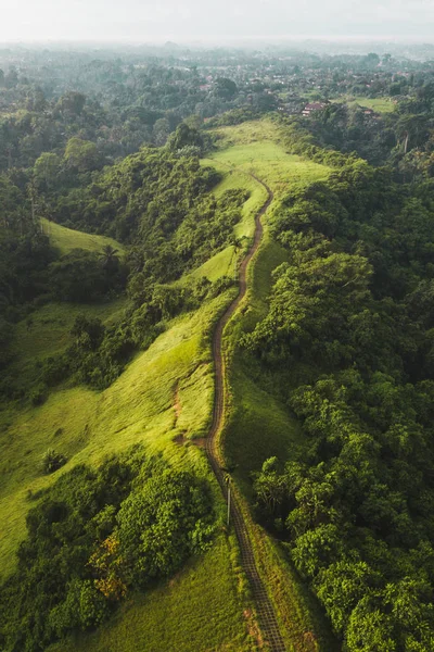 Aerial View Campuhan Ridge Walk Scenic Green Hill Ubud Bali — Stock Photo, Image