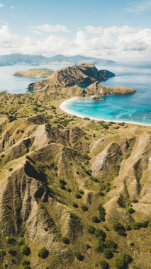 Komodo Milli Parkı Padar adasının havadan dikey görünümü, In