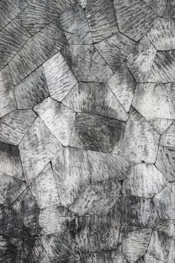 Gri taş duvar arka plan, farklı geometrik sha ile desen