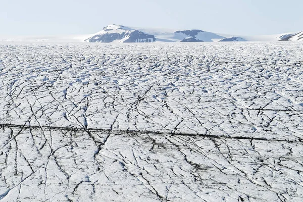 Vue aérienne du glacier Skaftafell en Islande. Contexte de la glace — Photo