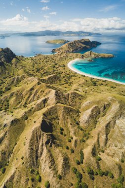 Komodo Milli Parkı Padar adasının havadan dikey görünümü, In