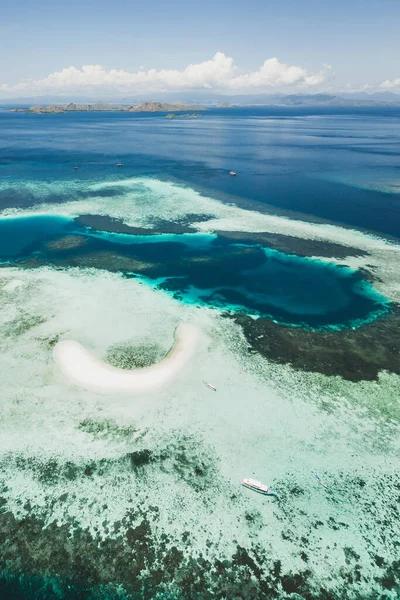 Aerial View Taka Makassar Island Komodo National Park Indonesia Empty — Stock Photo, Image